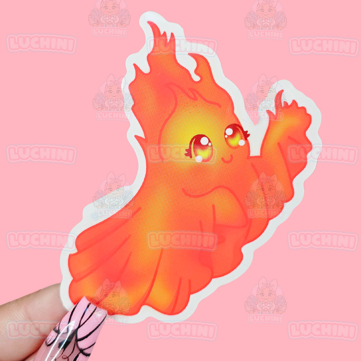 Fire & Water Elemental Ghost Stickers