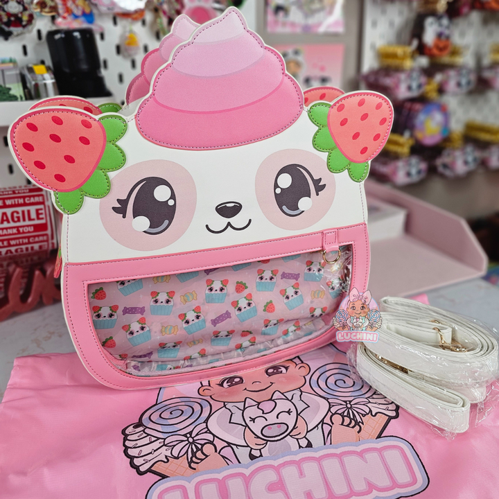 B GRADE LARGE Strawberry Panda Cupcake Ita Bag