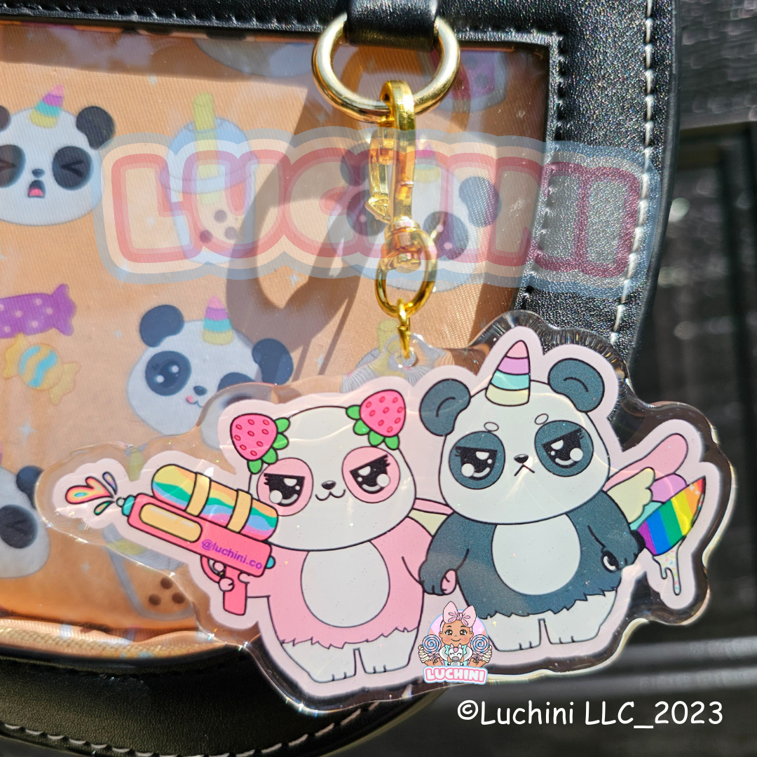 Llaveros de panda LGBTQ lindos apuñalados