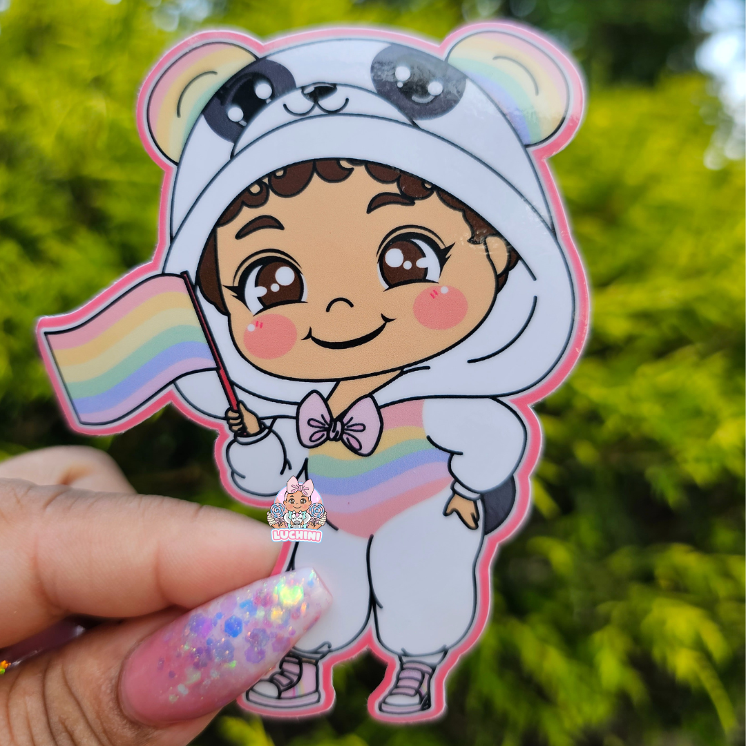 Kawaii Chibi Luchini Mascot Pride Stickers