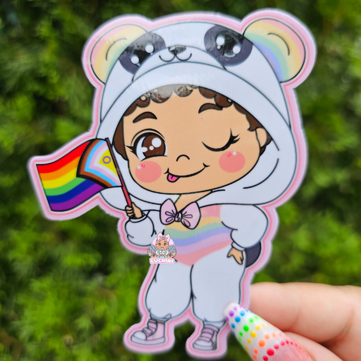 Kawaii Chibi Luchini Mascot Pride Stickers