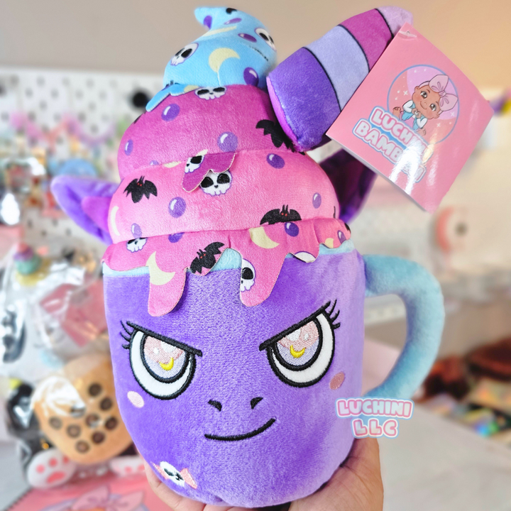 Kawaii Goth Unicorn Milkshake Plushie