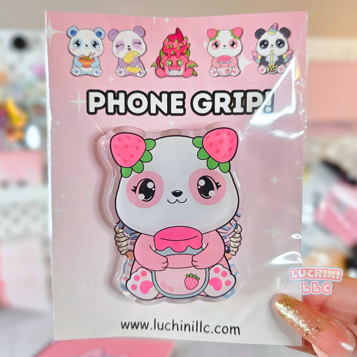 Strawberry Panda Phone Grip