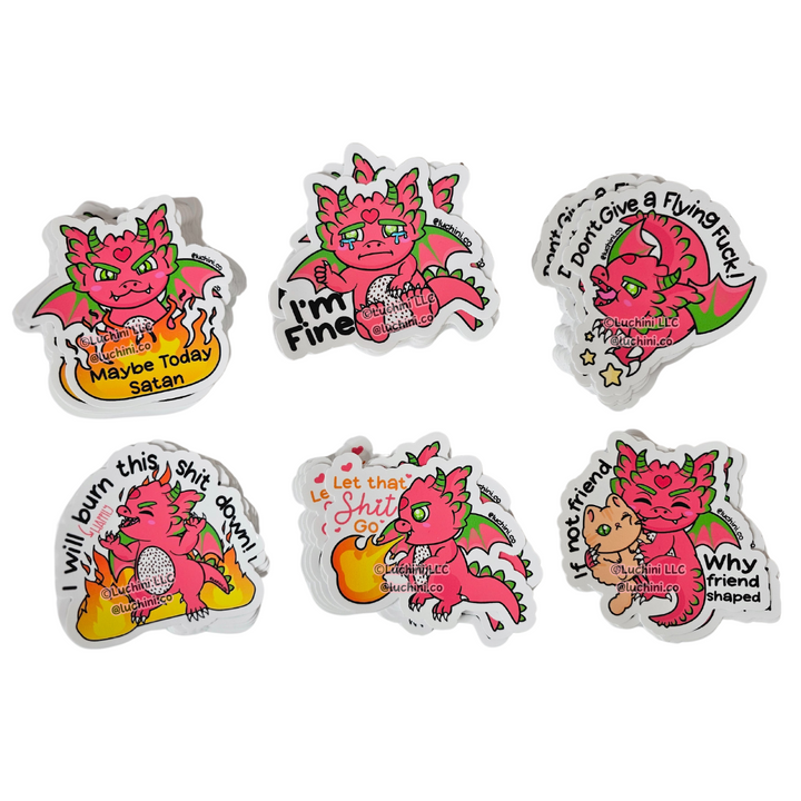 Dragon Fruit Dragon Premium Waterproof Vinyl Diecut Stickers