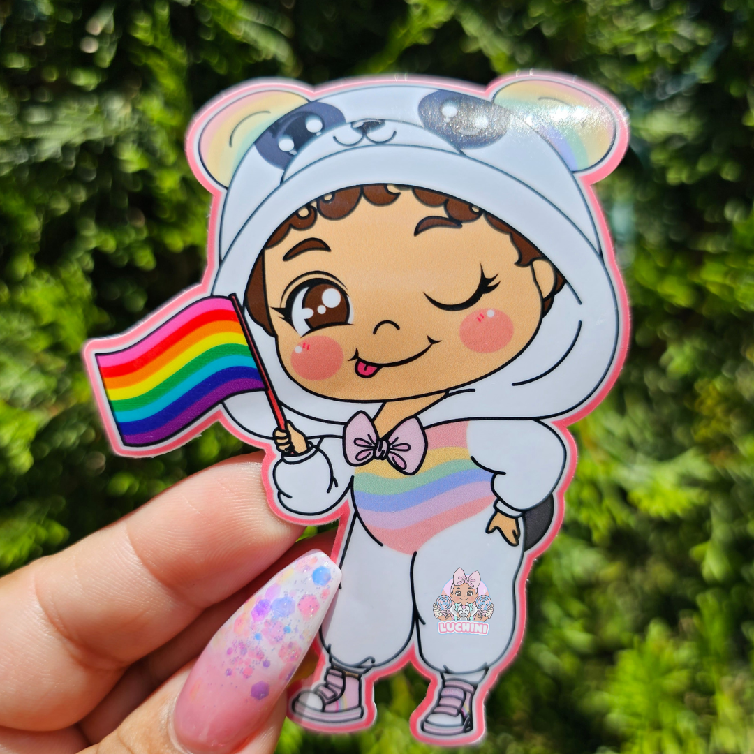 Kawaii Chibi Luchini Mascot Pride Stickers