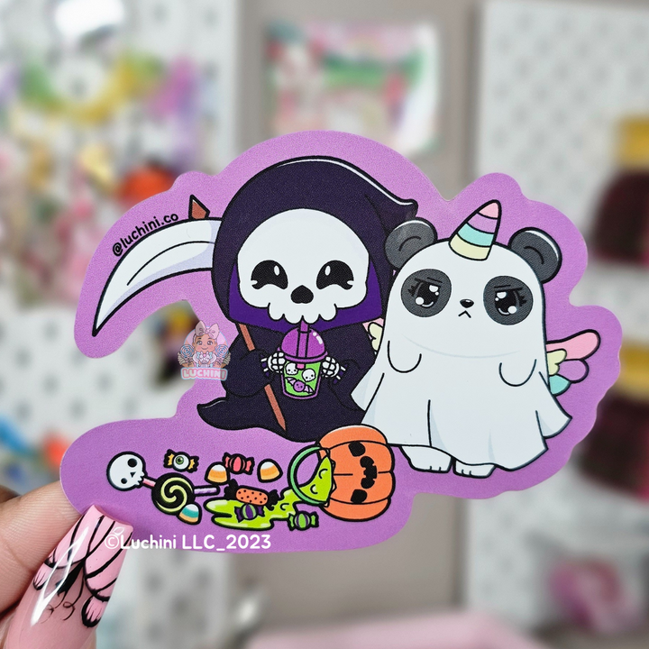 Spooky Cute Halloween Panda Stickers