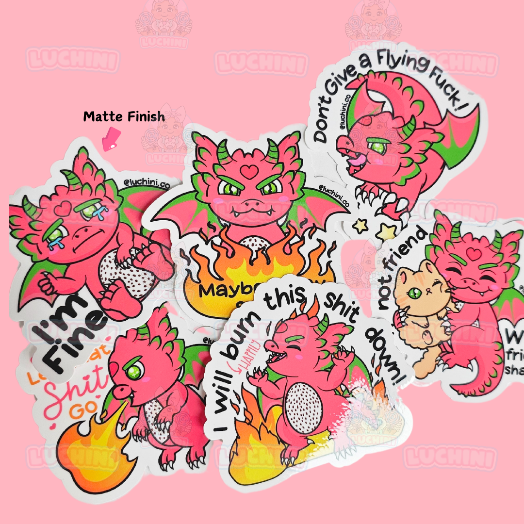 Dragon Fruit Dragon Premium Waterproof Vinyl Diecut Stickers