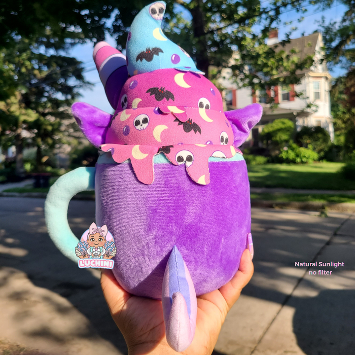 Kawaii Goth Unicorn Milkshake Plushie